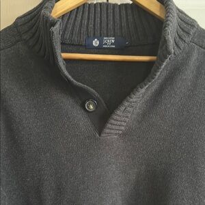 J. Crew Gray Sweater with Ribbed Knit